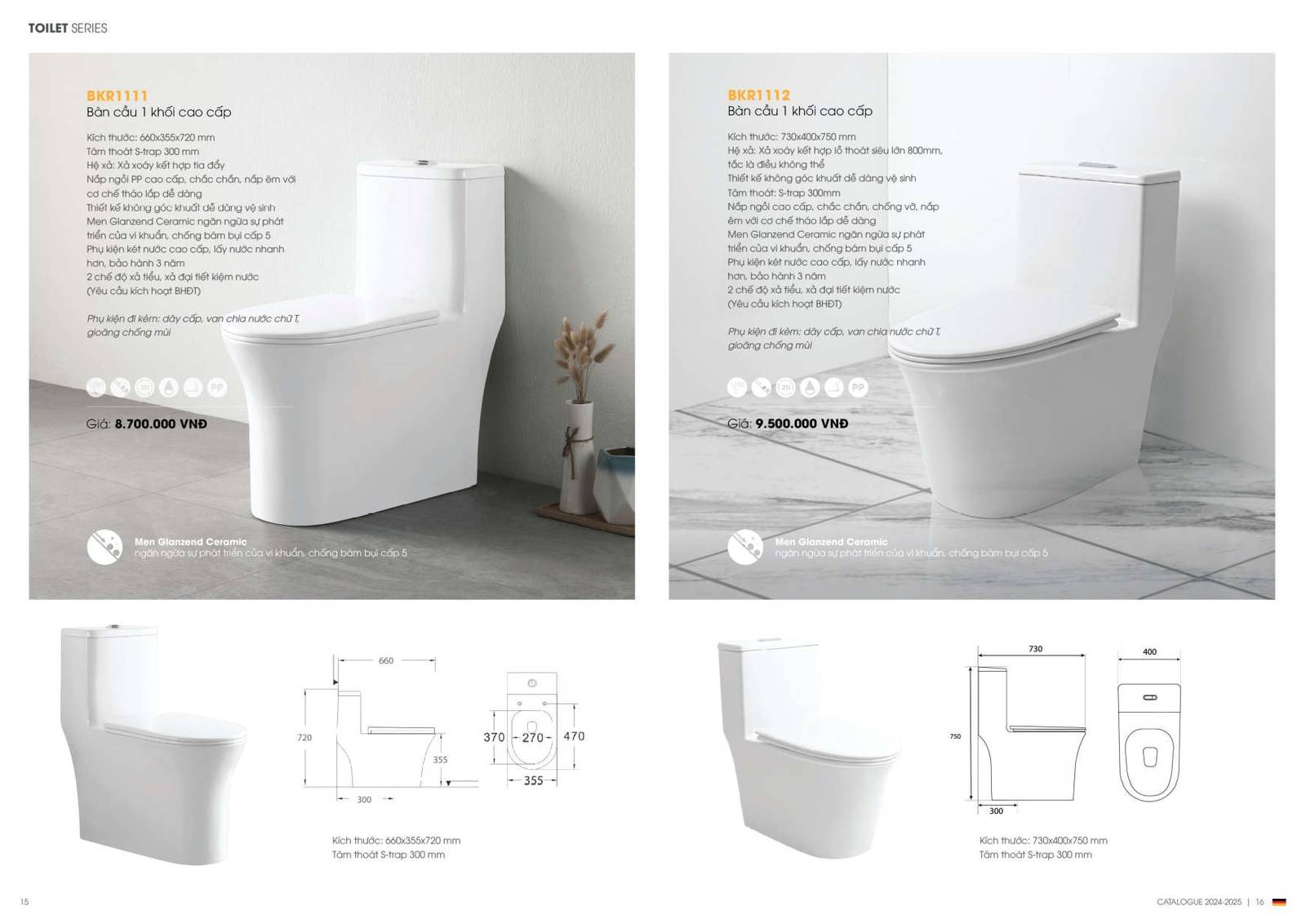 Catalogue và Bảng giá Thiết bị vệ sinh KOREST mới nhất 2024 /Page 8